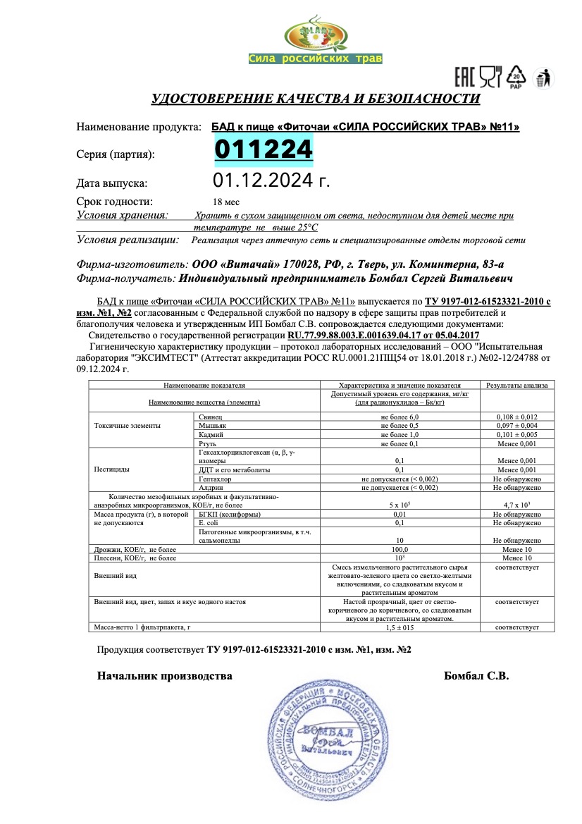 Паспорт №122024